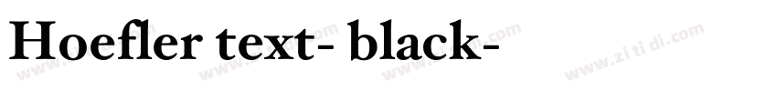 Hoefler text- black字体转换